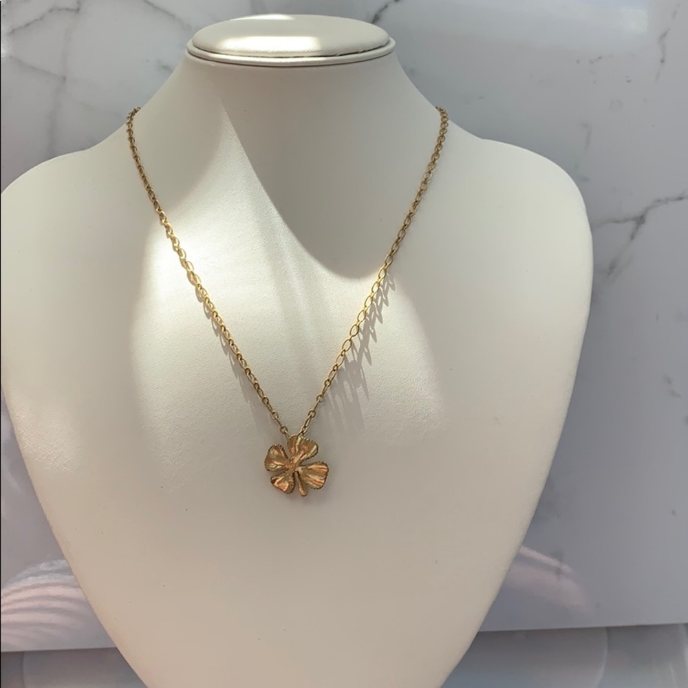 Lucky Brand Dainty Clover Gold Necklace - Picture 6 of 7